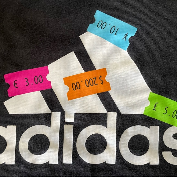 Adidas Original ( Nutrition Facts) Snack Athlete Long Sleeve In Black Medium - Picture 4 of 5